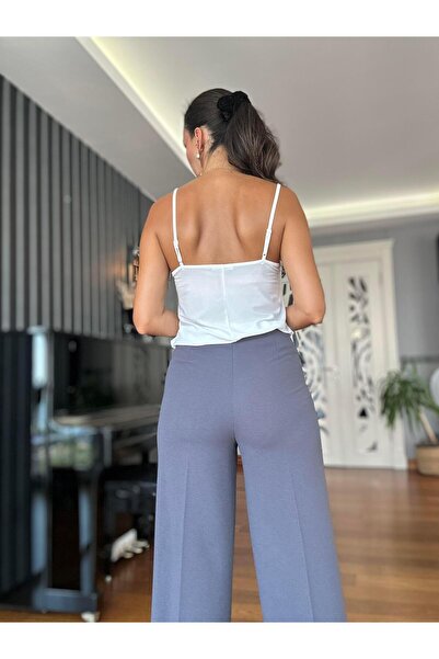 Atelier Derin Antrasit Yüksek Bel Geniş Kesim Pantolon