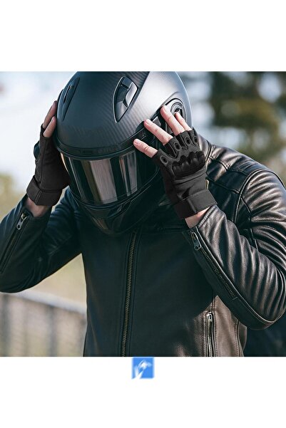 Kardelen Butik Denizli Water Resistant Polyester Biker Cut Finger Gloves