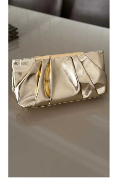 themoiss Γυναικεία τσάντα χειρός και ώμου με ασημί λάμψη Moiss με αλυσίδα - Βραδινή τσάντα