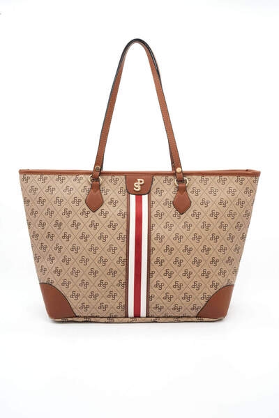 Silver Polo Тъмно бежово - Taba SP1169 Дамска чанта за пазаруване през рамо