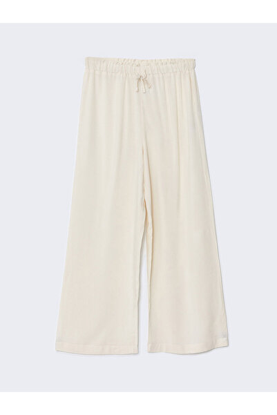LC Waikiki Lcw Dream Beige Women's Beach Pants with Elastic Waist