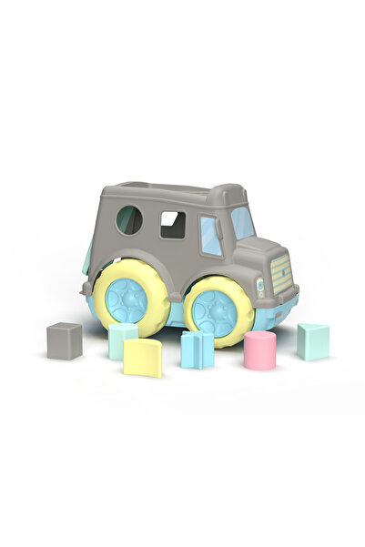 Uniqlion Bultak Otobüs Şekil Eşleştirme Oyuncağı 1 Yaş+ Montessori Eğitim Set...