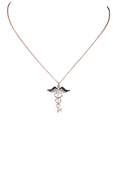 ESSARE 925 Ayar Gümüş Anahtar Tıp Sembolü Kolye