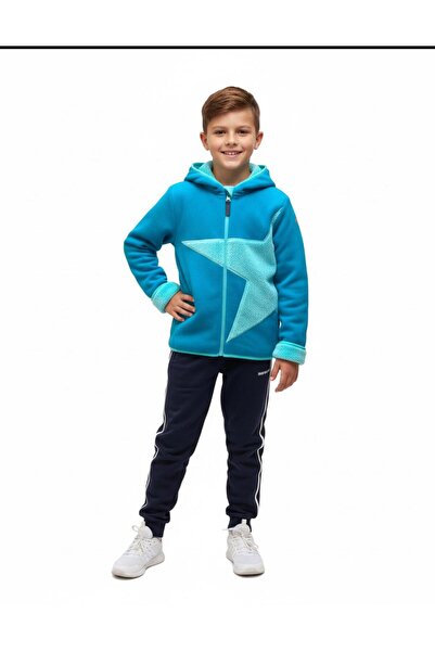 LİTTLE TORTOİSE Унісекс з капюшоном, м'яким внутрішнім ворсом, зоряним візеру...