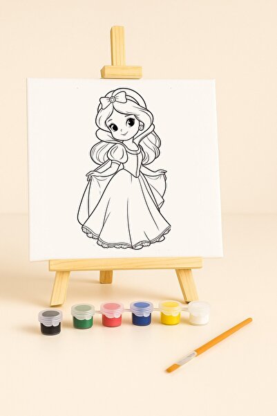 Muhtalif Markalar Çocuklar İçin Hayallerindeki Prensesi Renklendir Boyama Seti