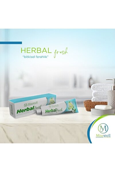 MİSSWELL Misswell Herbal Fresh Diş Macunu Bitkisel Ferahlı Misvak Ayrık Otu Kekık Propolis Nane Karanfilli
