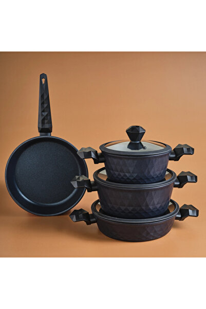 Karaca Maximum Fireproof, Non-Stick and Extra Durable Against Drawings 7 Pieces - Diamond Crystal