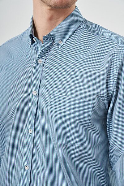 Morven Men's Red Cotton Plaid Buttoned Collar Regular Fit Shirt