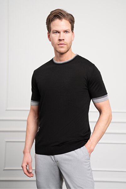 Morven Чоловічий чорний трендовий поло з динамічним коміром, зручний крій, фу...