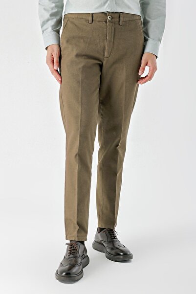 Morven Men's LIGHT BROWN Cotton Side Pocket Dynamic Fit Chino Trousers