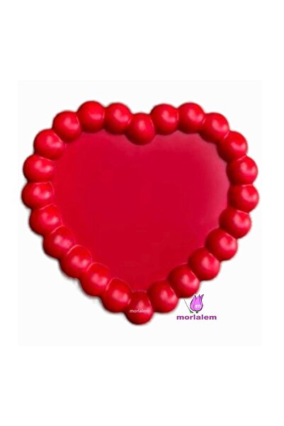 morlalem m 13cm Kalp Bubble Taban Sunumluk Çerçeve Mum Tabağı Altlığı Silikon...
