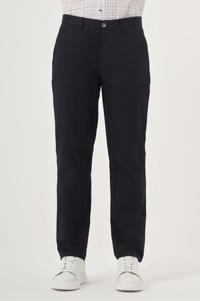 Morven Men's Navy Blue Chino Dynamic Fit Winter Trousers