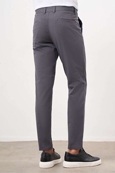 Morven Чоловічі димчасті сезонні бавовняні штани з боковими кишенями, slim fit