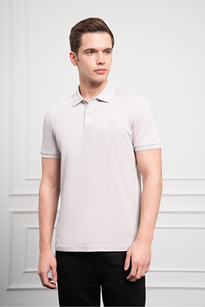 Morven Ανδρικό μπλουζάκι με γκρι Basic Polo Collar Dynamic Fit