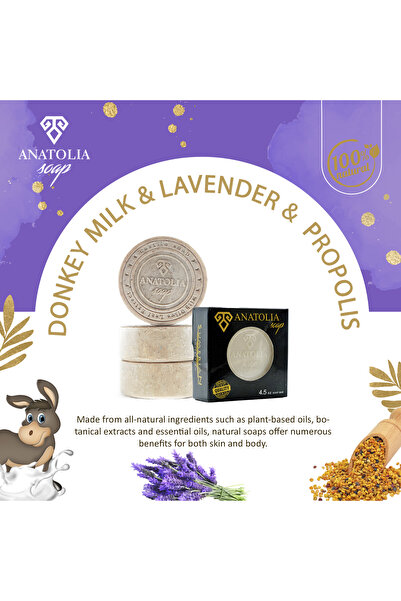 Anatolia Soap Eşek Sütü Sabunu Nemlendirici Leke ve Kırışıklık Karşıtı Hassas Cilt Besleyici