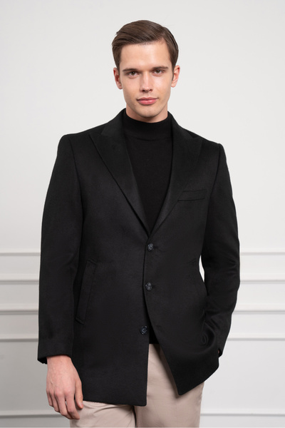 Morven Чоловічий чорний прямий піджак з гострим коміром Dynamic Fit
