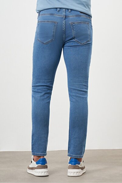 Morven Ανδρικό τζιν μπλε τζιν με 5 τσέπες Slim Fit Jean τζιν παντελόνι