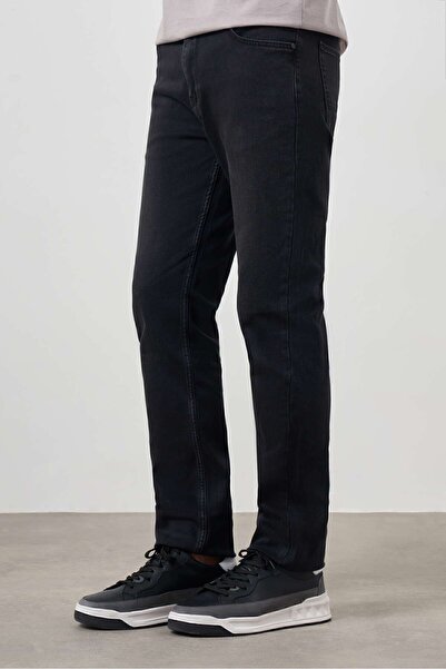 Morven Ανδρικό μαύρο τζιν παντελόνι Jean με 5 τσέπες Dynamic Fit