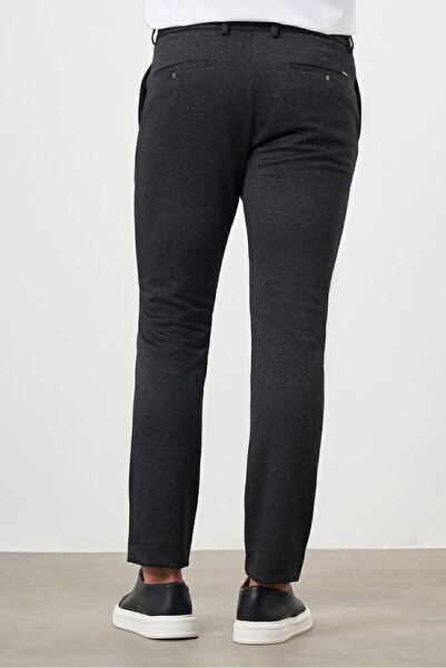 Morven Men's Black Polyviscose Trend Pleated Slim Fit Sports Trousers