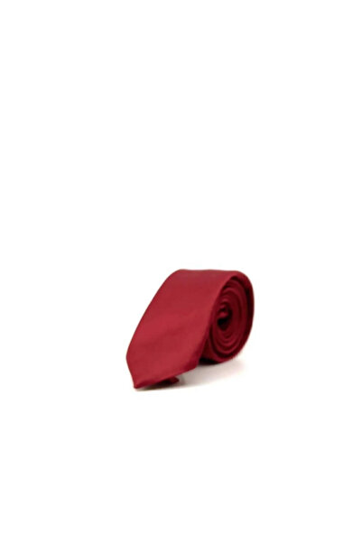 Morven Men's Claret Red Basic Plain Tie
