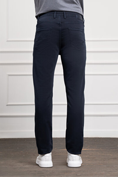 Morven Чоловічі темно-сині сезонні бавовняні джинси з 5 кишенями Dynamic Fit