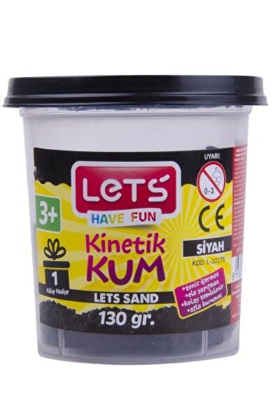 Genel Markalar KINETIK KUM 130 GR. SIYAH PLASTİK KUTU / L-10