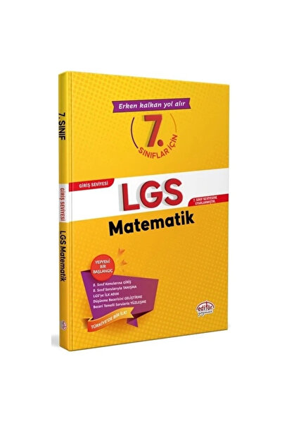Editör Yayınevi 7. Sınıflar Için Lgs Matematik Giriş Seviyesi