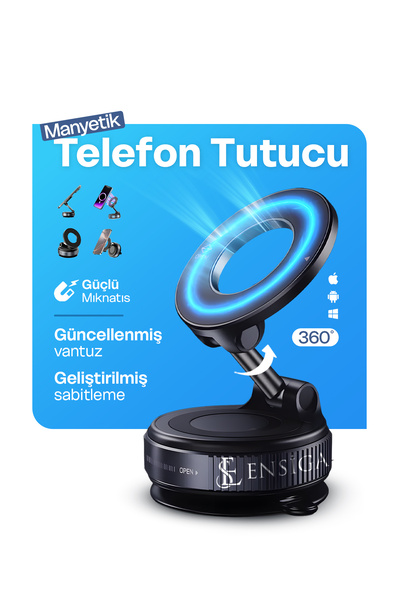 EN SİGA Kablosuz Araç Içi Cep Telefonu Tutucu Araç Içi Montaj Süper Güçlü Vak...