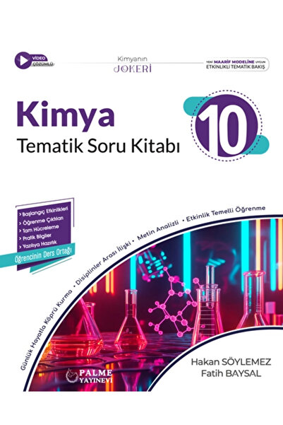 Palme Yayınevi 10.SINIF JOKER KİMYA SORU KİTABI TEMATİK *YENİ MÜFREDAT *