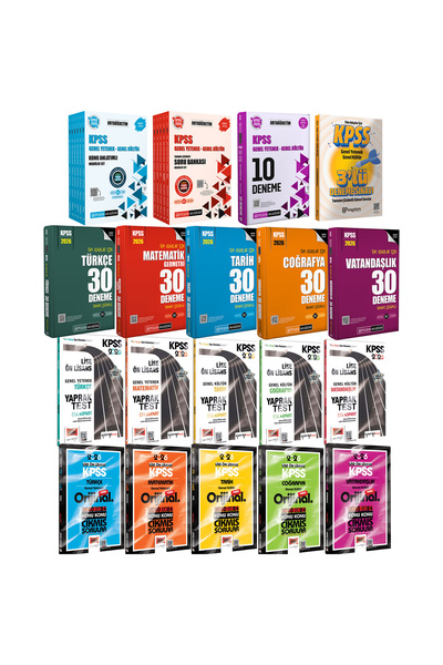 Pegem Akademi Yayıncılık 2026 KPSS Ortaöğretim Kazandıran Set(Konu Anlatımı-S...