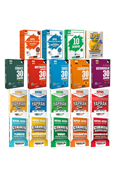 Pegem Akademi Yayıncılık 2026 KPSS Ön Lisans Mega Set(Konu Anlatımı-Soru Bank...