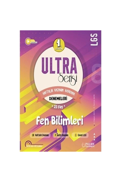 Palme Yayınevi Ultra Serisi Lgs 1. Dönem Fen Bilimleri Denemeleri Haftalık Ka...