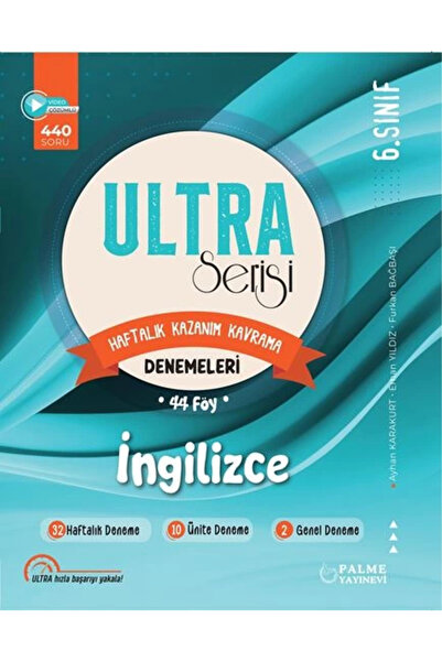 Palme Yayınevi Palme Yayınları Ultra Serisi 6.Sınıf İngilizce Denemeleri (Haf...