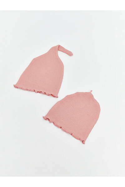 LC Waikiki Hilfa New Season Basic Baby Girl Beanie Set of 2