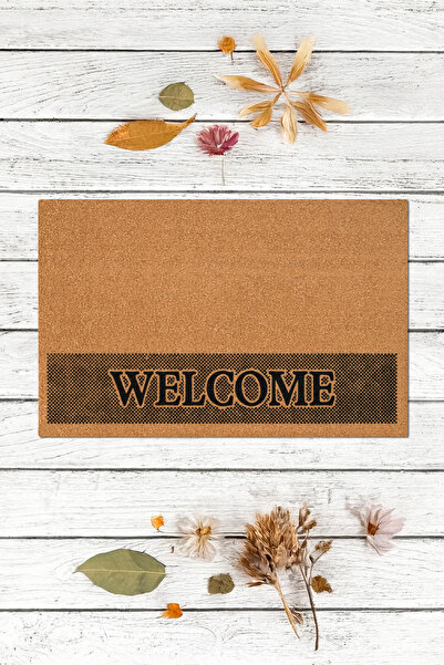 KARMAT Welcome, Written Doormat, Door Front Mat, Household Goods Dowry Goods Doormat, Long-Lasting Door Front Mat