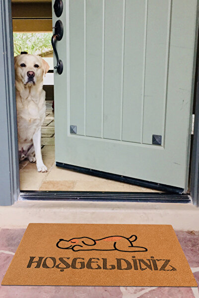 KARMAT Welcome, Dog Theme, Door Mat, Household Item Gift Mat, Exterior Door Mat, Dowry