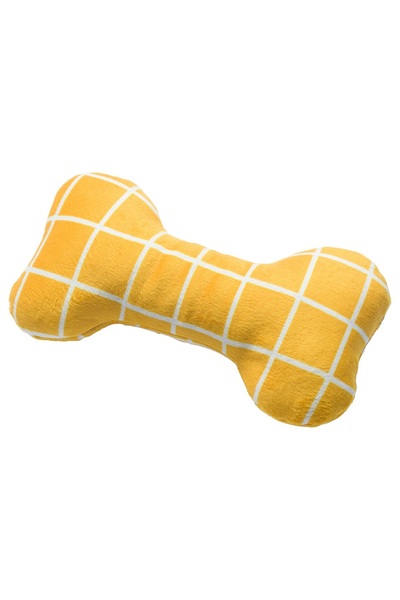 IKEA UTSADD Sarı Kemik 20 cm Köpek için Yumuşak Yıkanabilir Peluş Oyuncak Köpek Oyuncağı