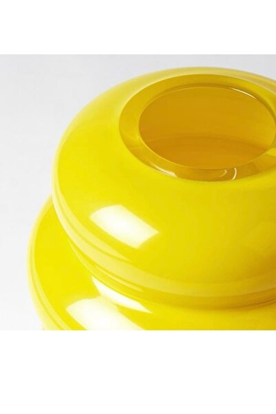 IKEA Γυάλινο βάζο Kallarhars, κίτρινο, 22 εκ.