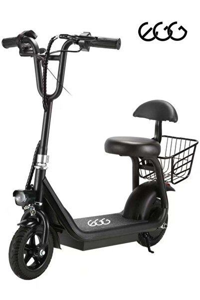 EGG Electric Scooter With Basket & Seat | Foldable 36v 250w Motor | 8-inch Ti...
