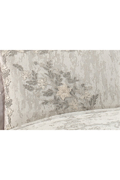 NAKIŞHAN Victoria Bedspread Set-Grey 3 Pieces