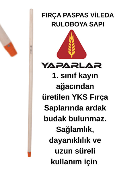 KL HOME 150cm YAPAR MARKA Gerçek KAYIN AĞACI Fırça Paspas Sapı 150cm- 1 Adet Fiyatı