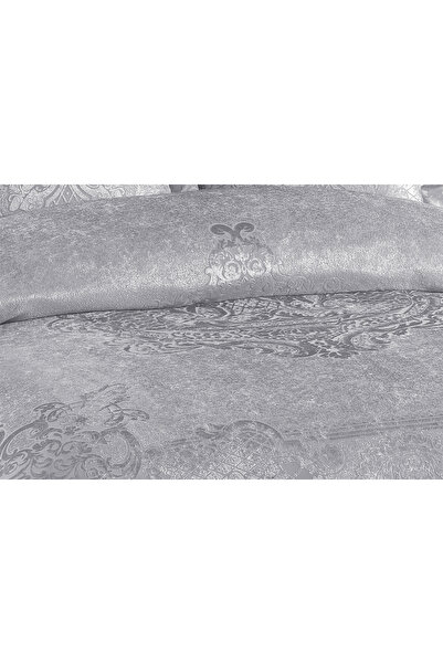 NAKIŞHAN Liza Bedspread Set-Gray 3 Pieces