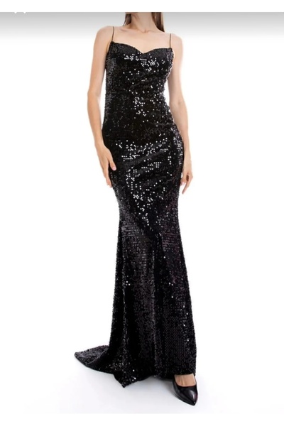 SELİN MODA EVİ تريند فستان السمكة المخملية