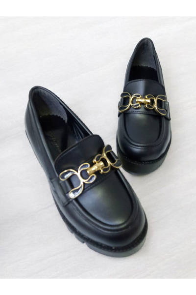 PATİK BEBE Kiz Çocuk Baretli Tokali Deri Martinez Okul Ayakkabısı