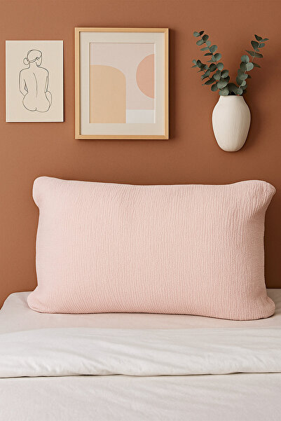 Tasarım HB&Victory 4-шаровий муслін, колір пудровий, 50x70 см. 100% бавовна, 2 подушки.