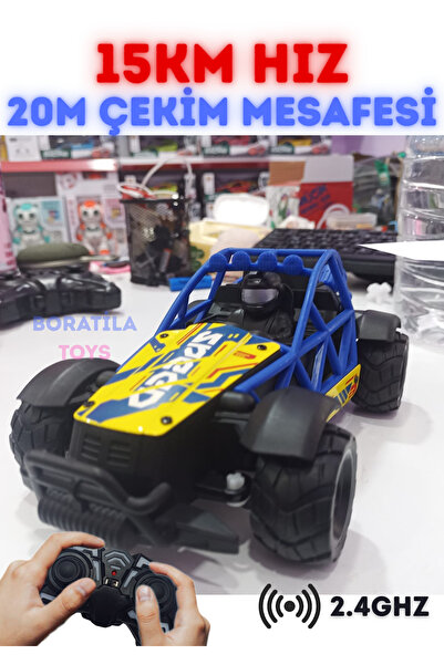 Boratila Toys 2.4Ghz 15km hız 20Metre Çekim Mesafesi Uzaktan Kumandalı Şarjlı Full Fonksiyon Yarış Arabası