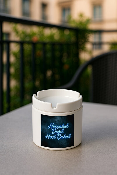 TREND YANKI Porselen Baskılı Küllük