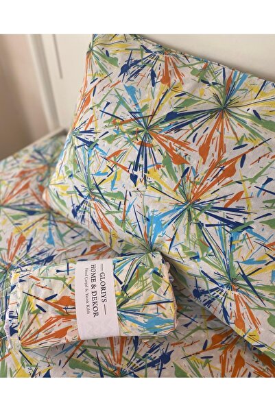 Gloriys Home & Decor Set de lenjerie de pat elastică multicoloră pentru o sin...