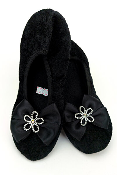 CEYDA SHOES ŞIK Kadife Ev,hac, Umre , Hediye, Günlük Babet, Panduf, Patik, Şık Kurdele Detaylı Gösteri Pisi Pisi