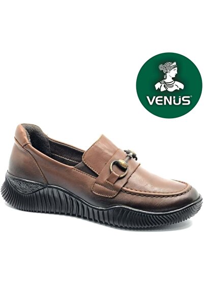 Venüs حذاء راقصة الباليه النسائي الكاجوال من الجلد الطبيعي من Dugu TABA